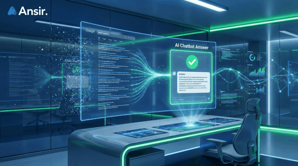 SEO가 사라진 2026년 마케팅 트렌드, 검색엔진 목록에서 AI 챗봇 답변으로 변화하는 모습