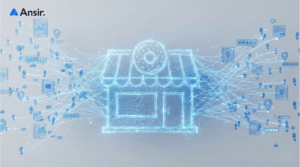 AEO 마케팅: 흩어진 소셜미디어 리뷰와 지도 데이터를 연결하여 매장의 형상을 만드는 AI 신경망 일러스트