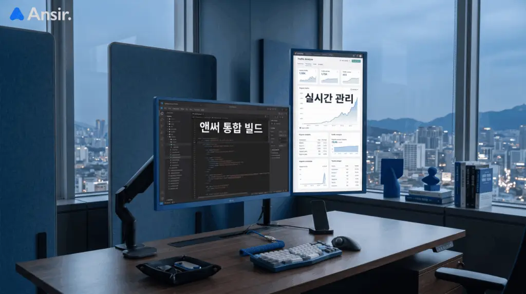 홈페이지 빌드부터 인바운드 트래픽 관리까지 100% 직접 완수하는 앤써의 마케팅 대시보드 인프라